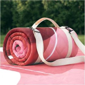 Waterproof Picnic Blanket Outdoor Camping Beach Mat Extra Large Foldable Car Essential Roadtrip Gadget Rv Accessories Glamping Tent Gear Must Hav (size: Abstract Brick Red)